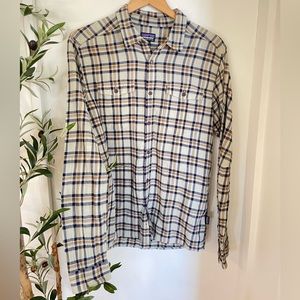 Patagonia The Steersman Plaid Long Sleeve Button Up Tee